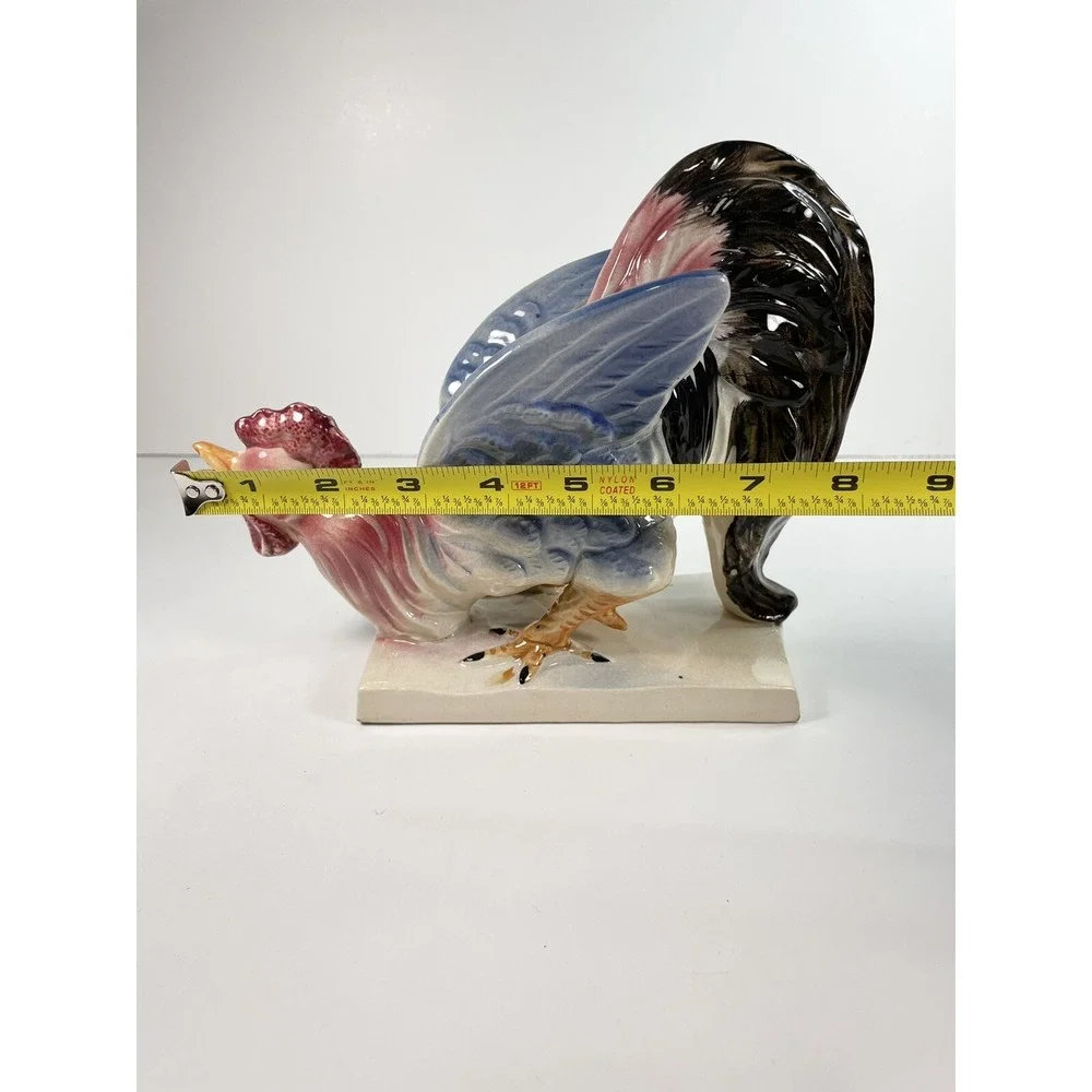 Vintage MCM Ceramic Rooster Planter Figurine Made In Japan